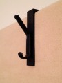 Adjustable Panel Hung Partition Coat Hook 2"-3 1/2" Thickness Dual Hook